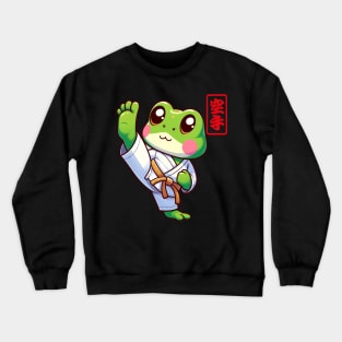 Cute Karate frog Crewneck Sweatshirt